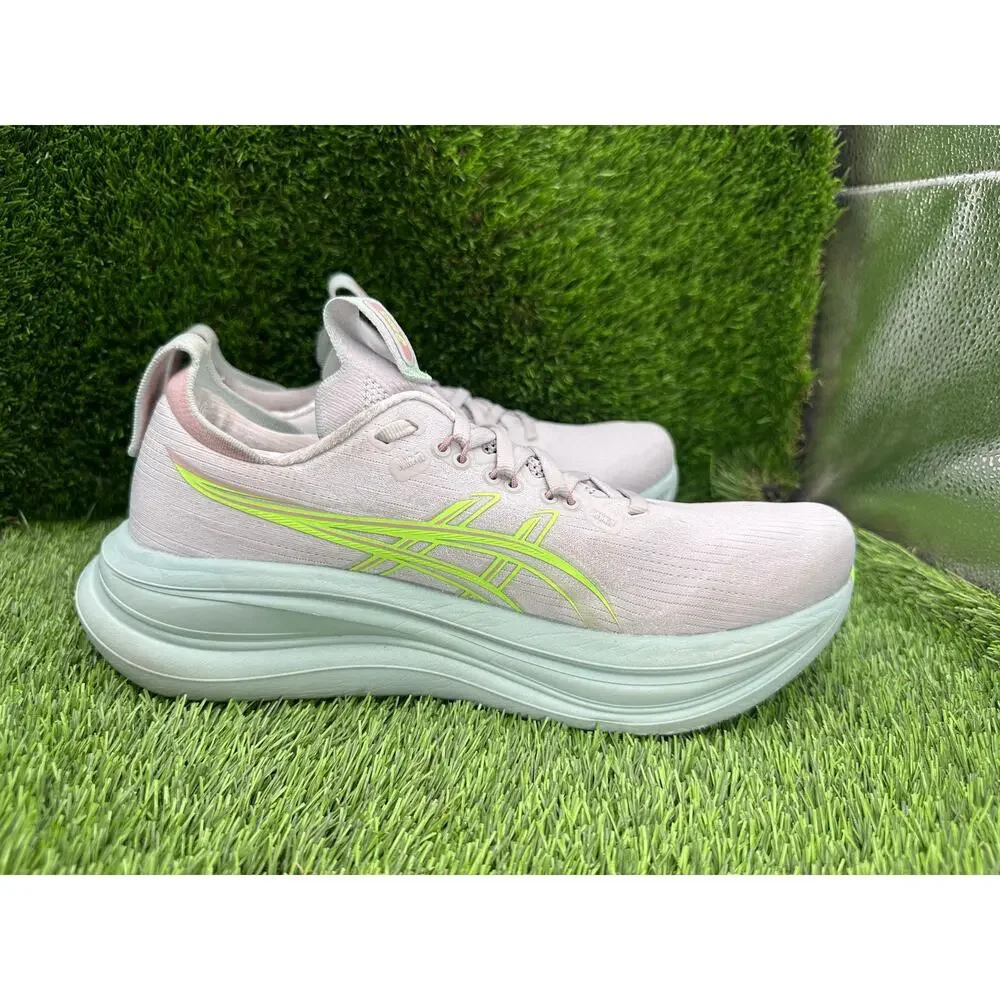 Asics Gel-Nimbus 28 1012B899 Athletic Sneaker Womens 9 Gray Knit Jogging Running